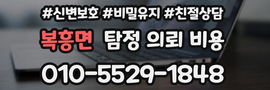 복흥면 탐정 의뢰 비용