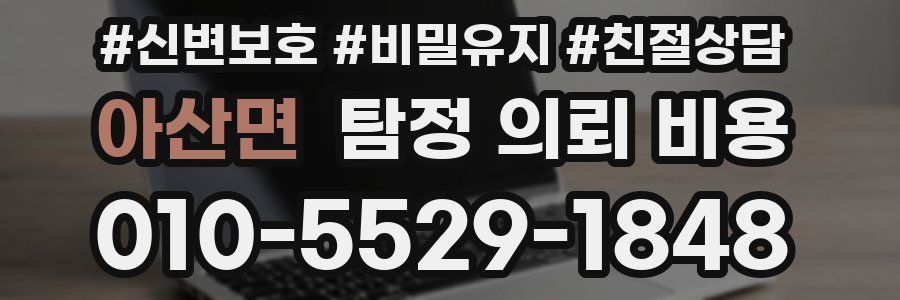 아산면 탐정 의뢰 비용