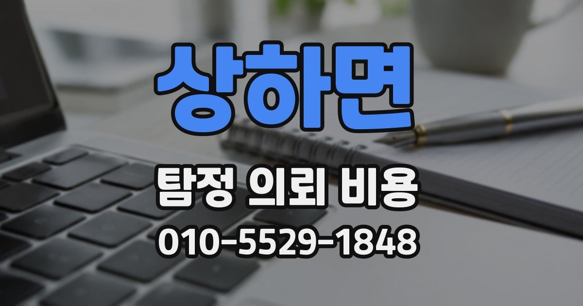 상하면 탐정 의뢰 비용