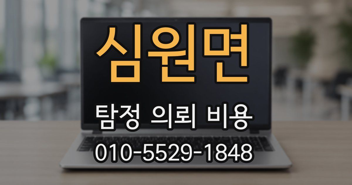 심원면 탐정 의뢰 비용