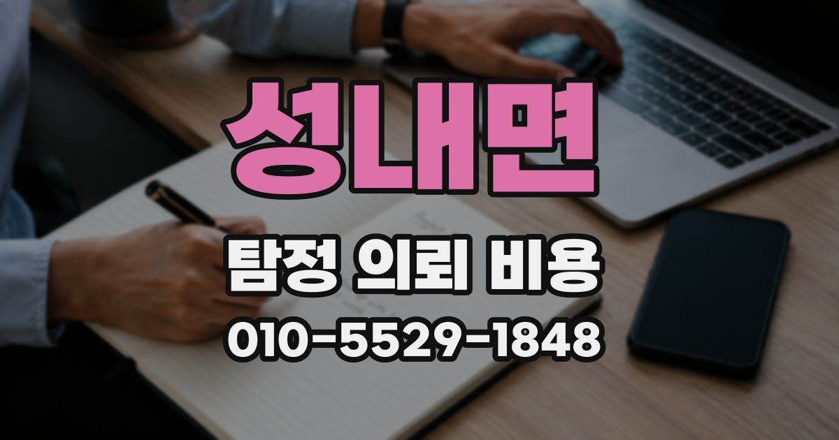 성내면 탐정 의뢰 비용
