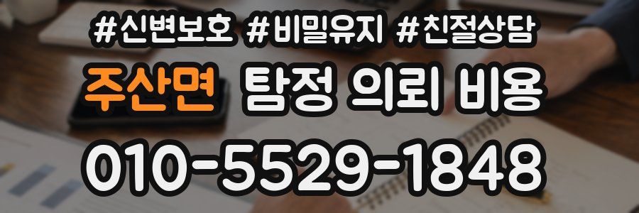 주산면 탐정 의뢰 비용