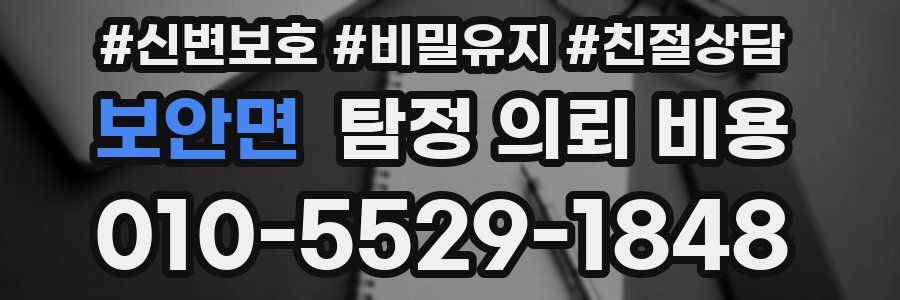 보안면 탐정 의뢰 비용