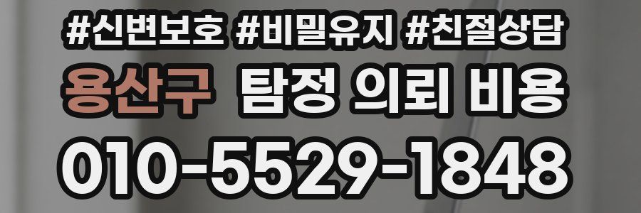 용산구 탐정 의뢰 비용