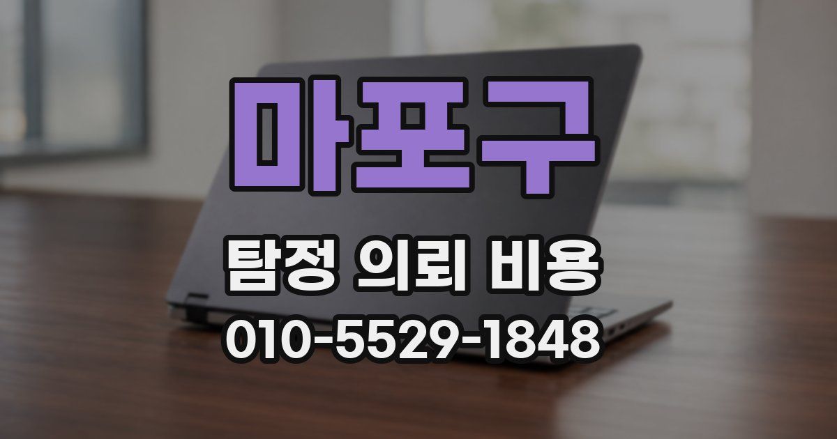 마포구 탐정 의뢰 비용
