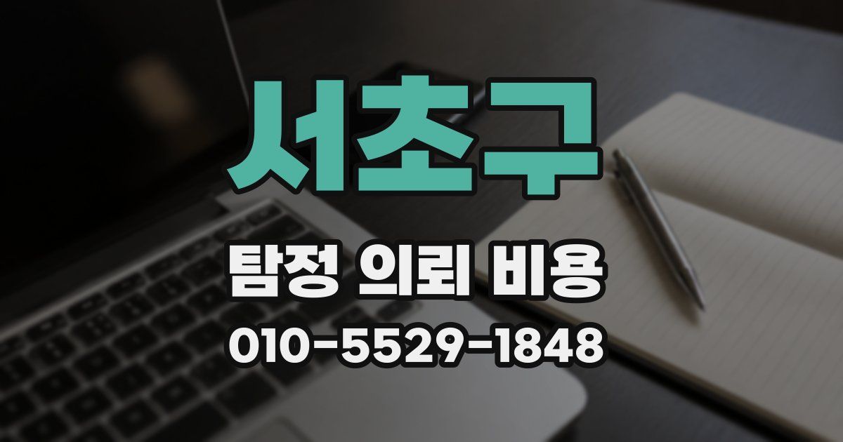 서초구 탐정 의뢰 비용