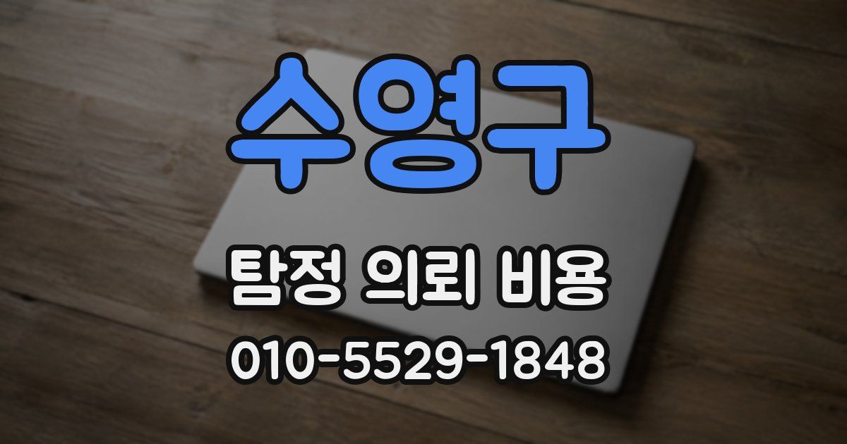 수영구 탐정 의뢰 비용