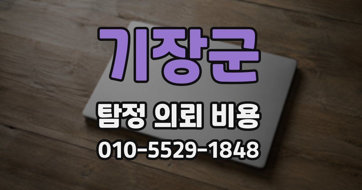 기장군 탐정 의뢰 비용