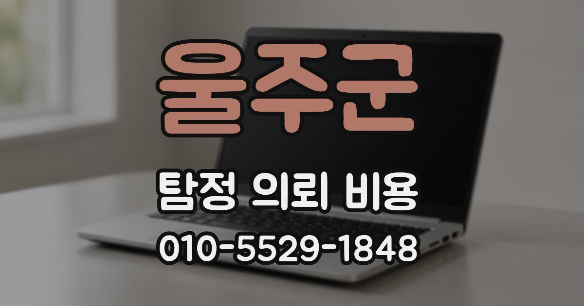 울주군 탐정 의뢰 비용