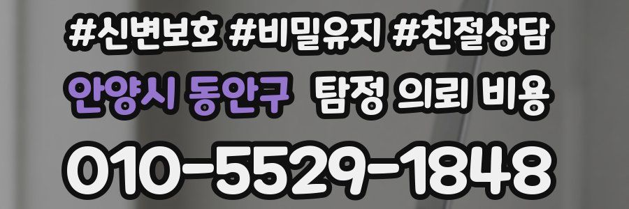 안양시 동안구 탐정 의뢰 비용