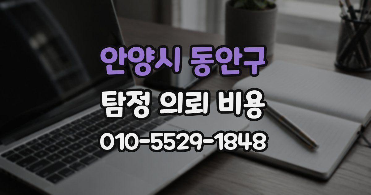 안양시 동안구 탐정 의뢰 비용