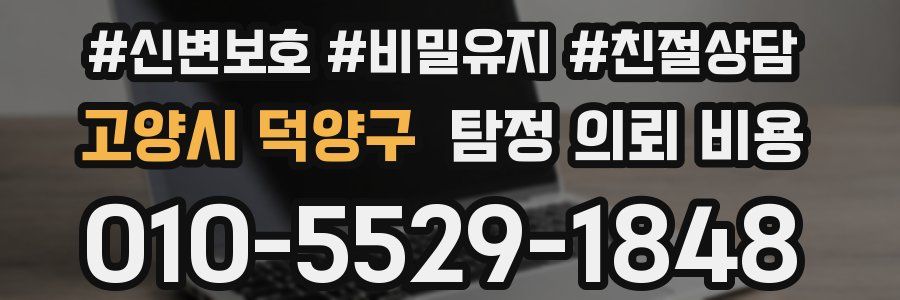 고양시 덕양구 탐정 의뢰 비용