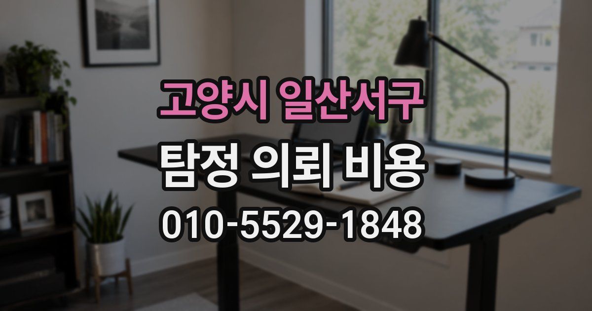 고양시 일산서구 탐정 의뢰 비용
