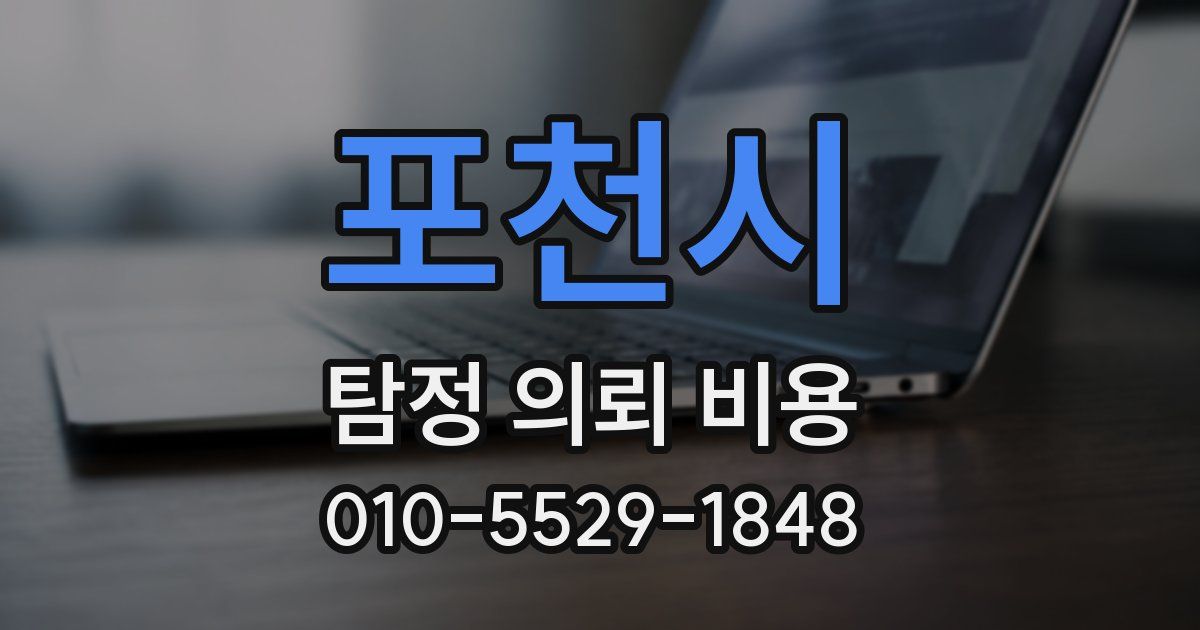 포천시 탐정 의뢰 비용