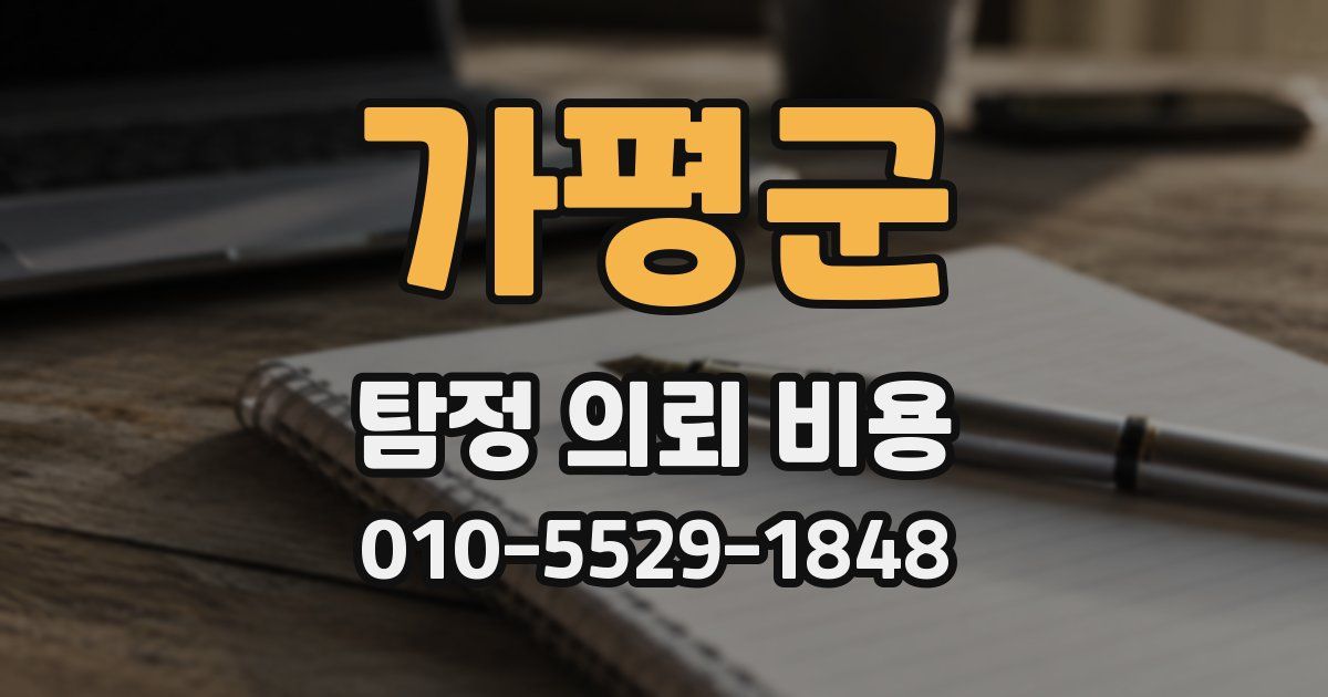 가평군 탐정 의뢰 비용