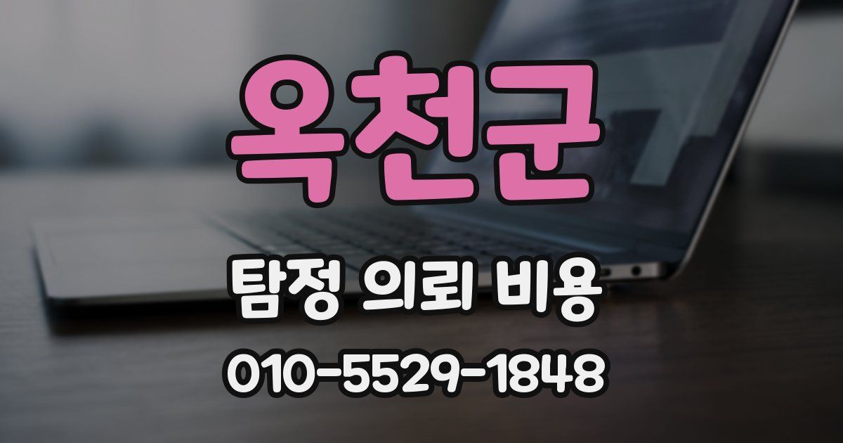옥천군 탐정 의뢰 비용