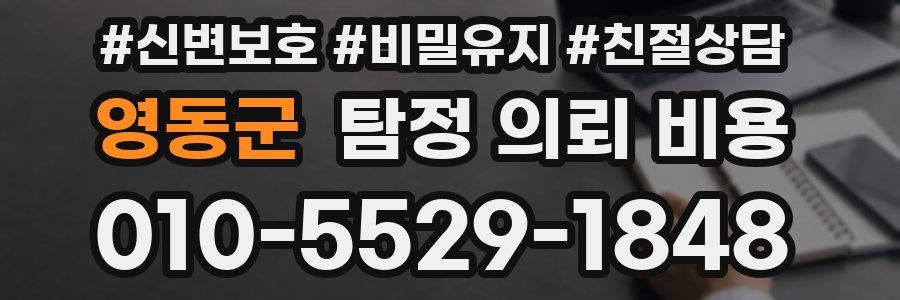 영동군 탐정 의뢰 비용