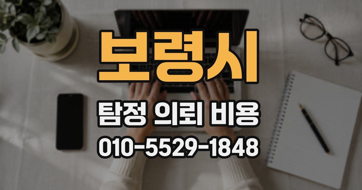 보령시 탐정 의뢰 비용