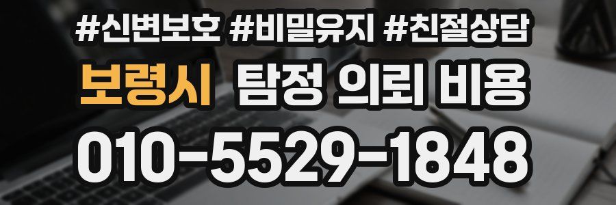 보령시 탐정 의뢰 비용