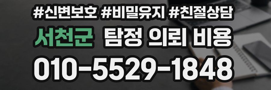 서천군 탐정 의뢰 비용