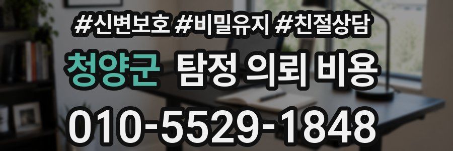 청양군 탐정 의뢰 비용