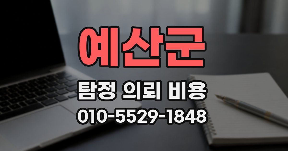 예산군 탐정 의뢰 비용