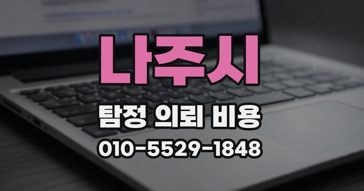 나주시 탐정 의뢰 비용