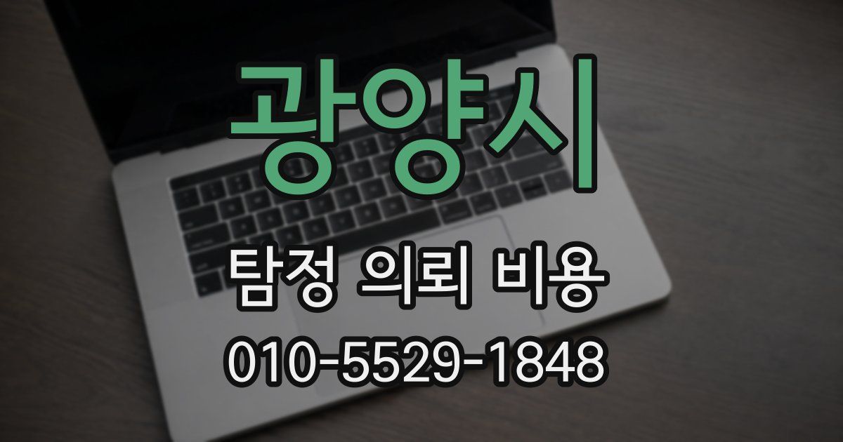 광양시 탐정 의뢰 비용