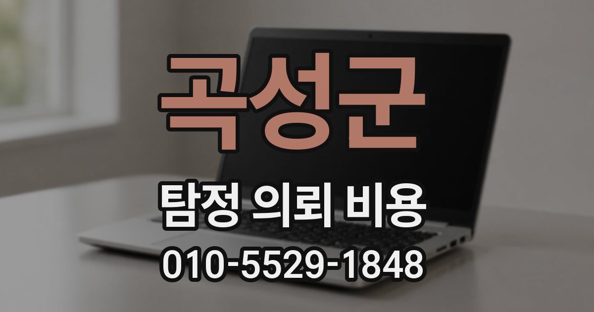 곡성군 탐정 의뢰 비용
