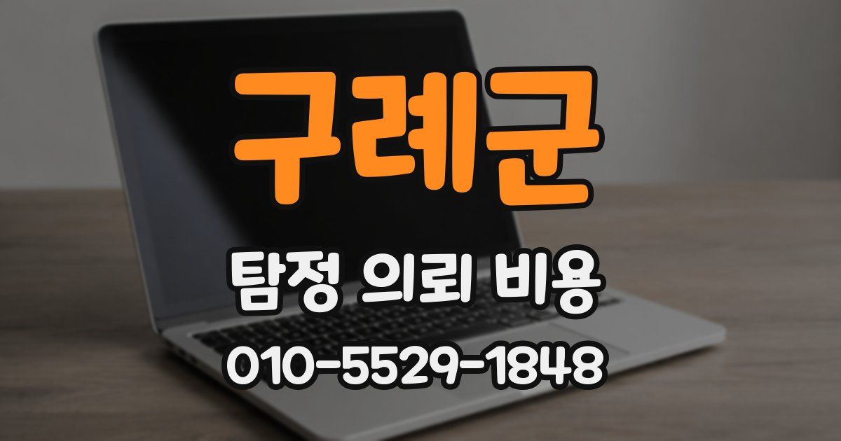 구례군 탐정 의뢰 비용