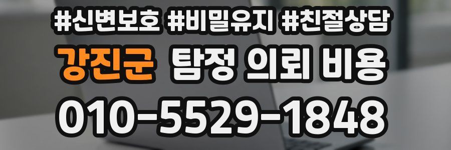 강진군 탐정 의뢰 비용