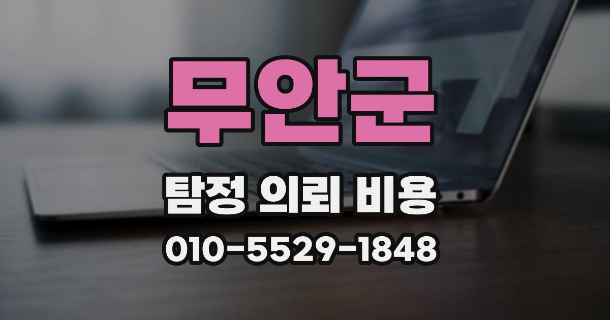 무안군 탐정 의뢰 비용