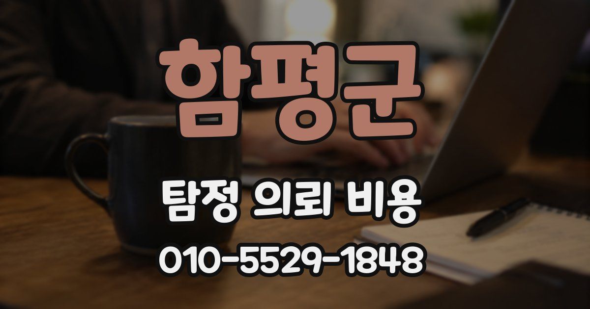 함평군 탐정 의뢰 비용
