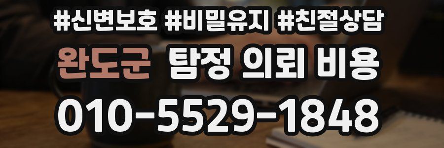 완도군 탐정 의뢰 비용