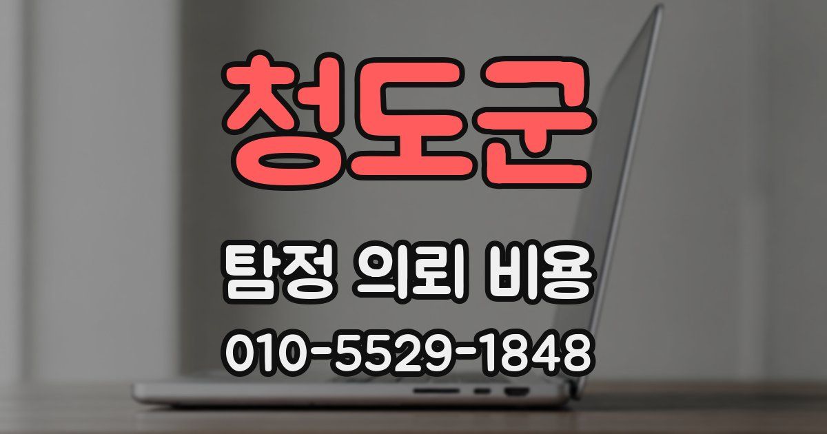 청도군 탐정 의뢰 비용