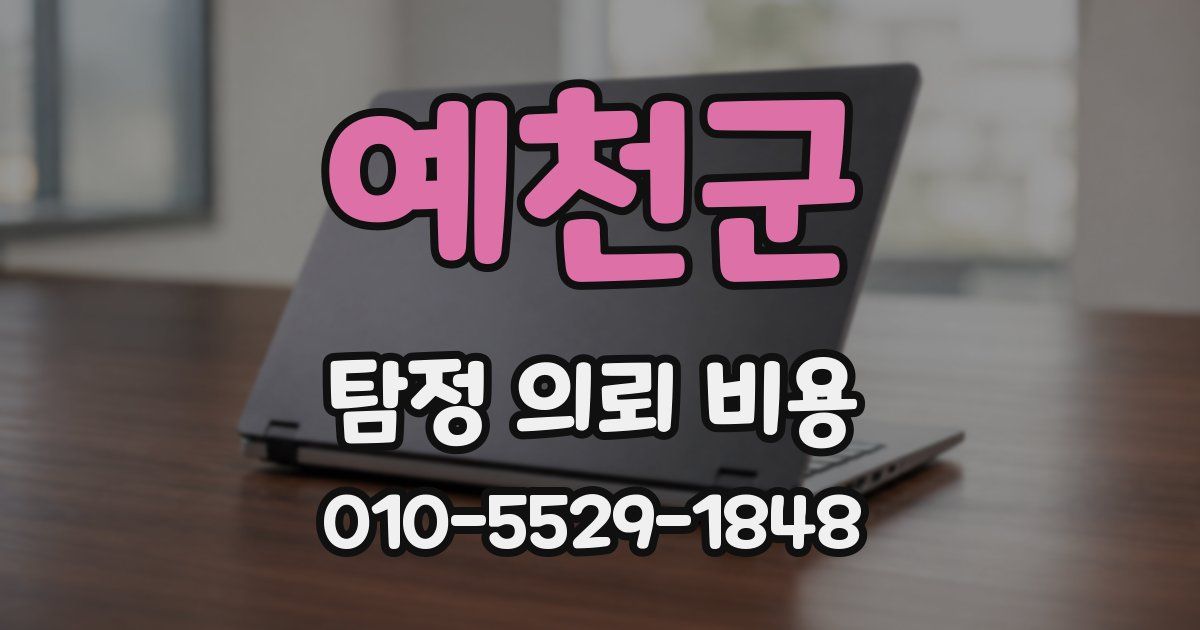 예천군 탐정 의뢰 비용