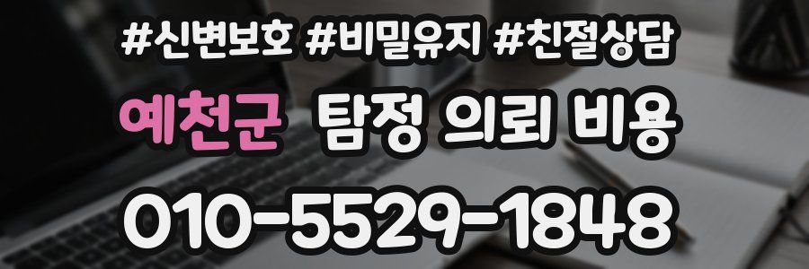 예천군 탐정 의뢰 비용