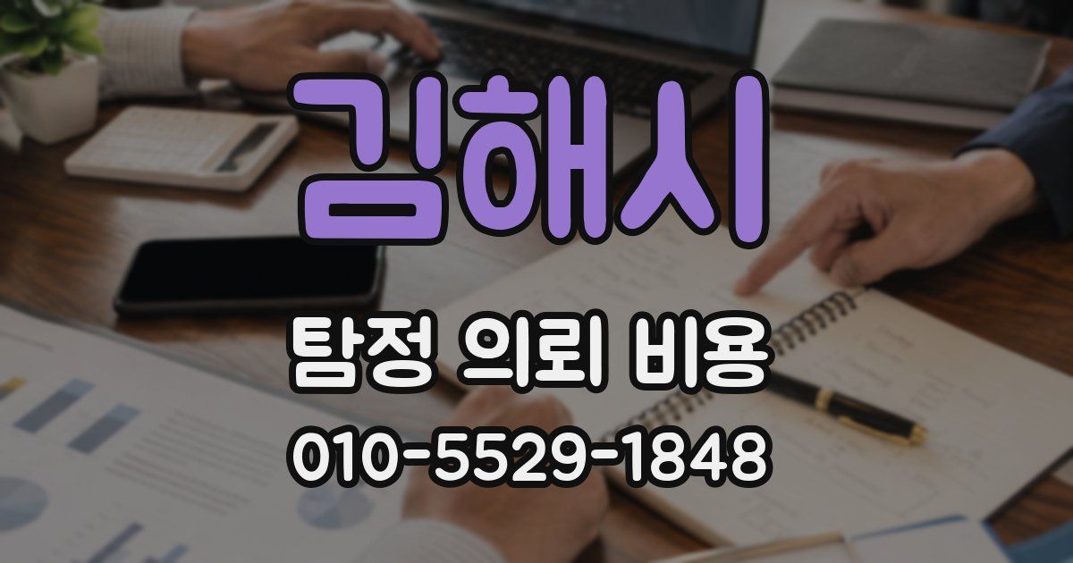 김해시 탐정 의뢰 비용