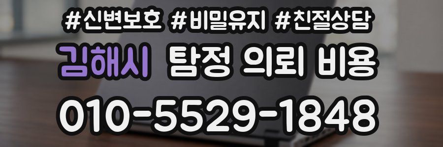 김해시 탐정 의뢰 비용
