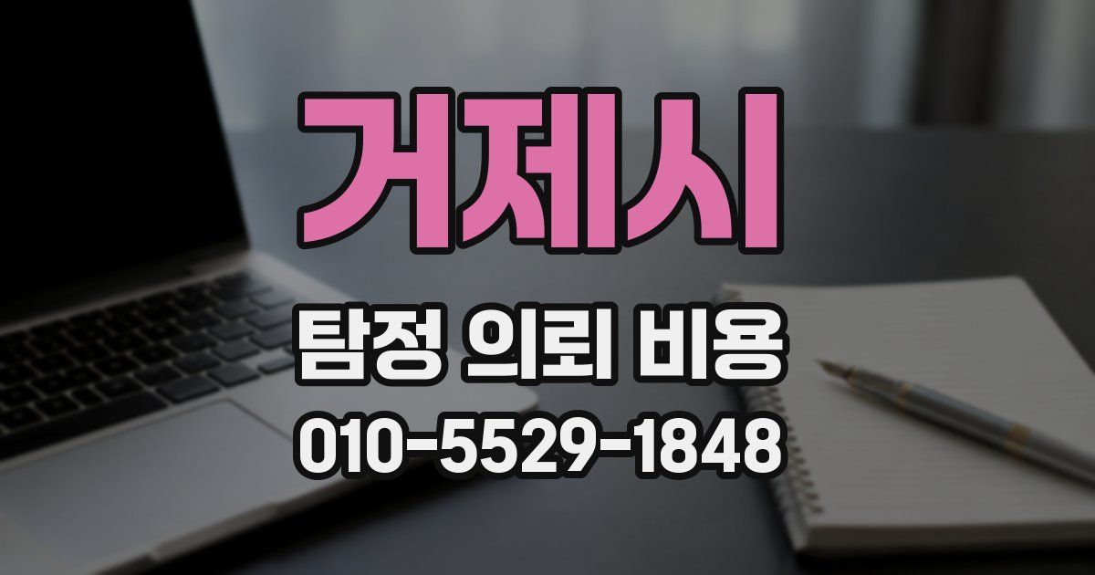 거제시 탐정 의뢰 비용