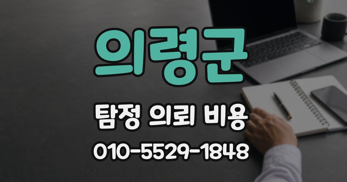 의령군 탐정 의뢰 비용