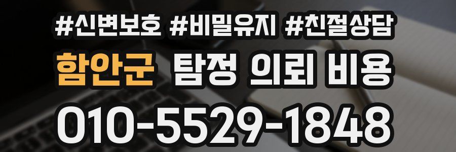 함안군 탐정 의뢰 비용