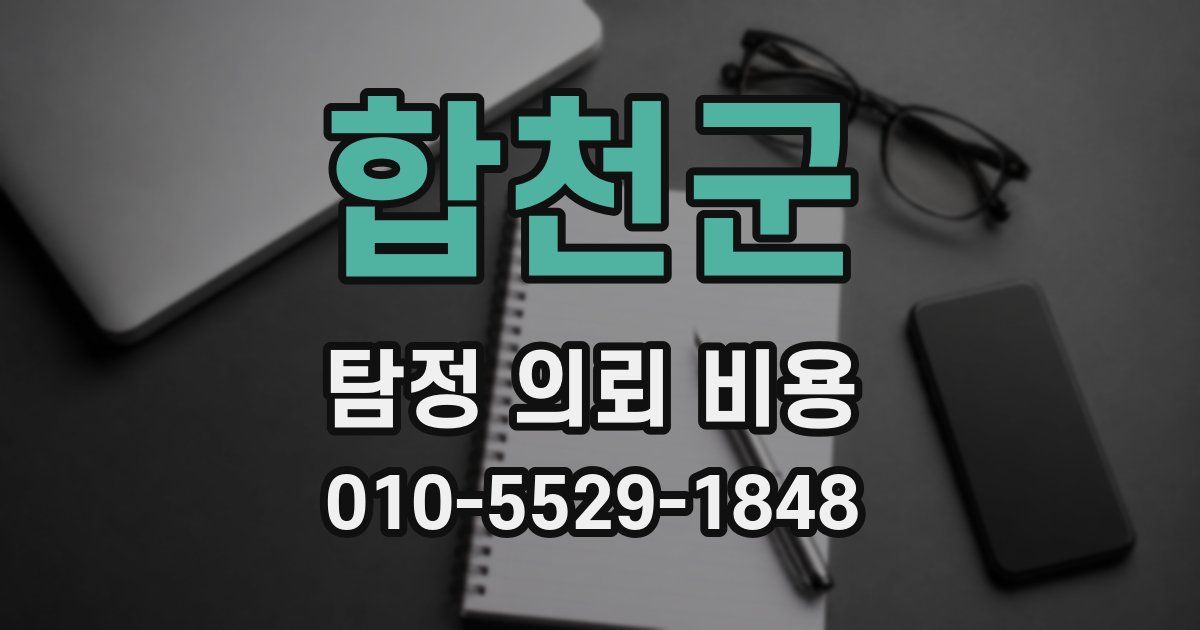 합천군 탐정 의뢰 비용
