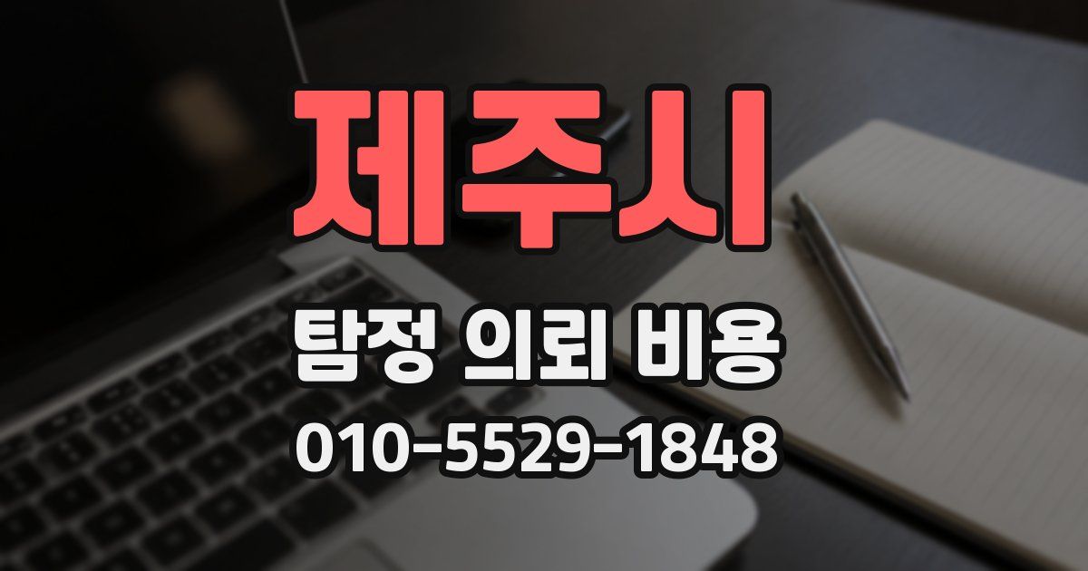 제주시 탐정 의뢰 비용