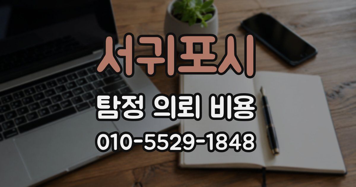 서귀포시 탐정 의뢰 비용