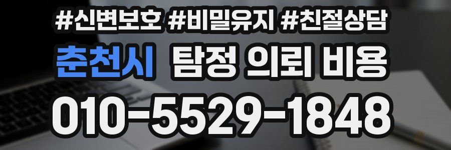 춘천시 탐정 의뢰 비용