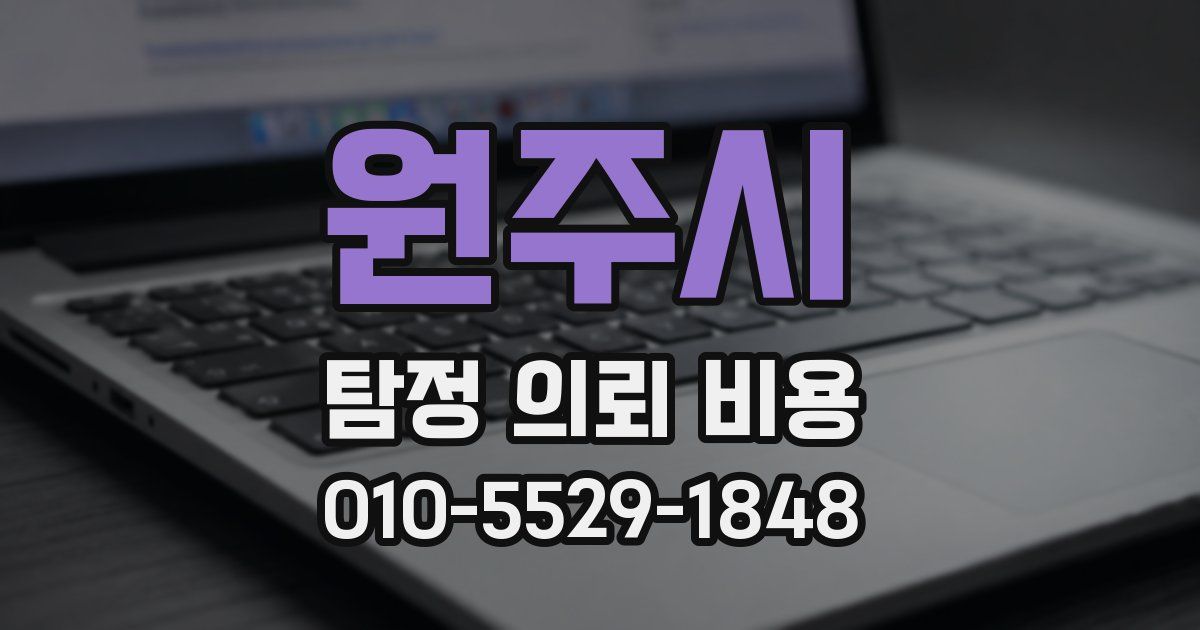 원주시 탐정 의뢰 비용