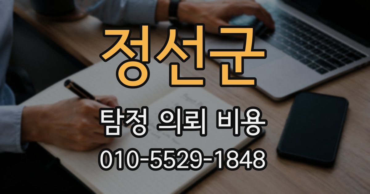 정선군 탐정 의뢰 비용