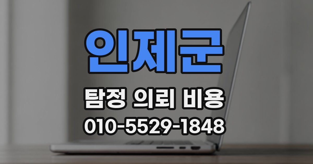 인제군 탐정 의뢰 비용