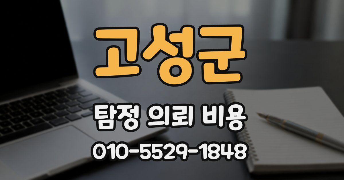 고성군 탐정 의뢰 비용